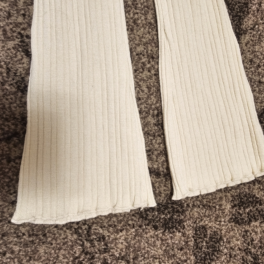 Zara Ribbed Beige Flare Leggings NWT Toddler Girls Baby Sz 2-3 - Picture 4 of 8